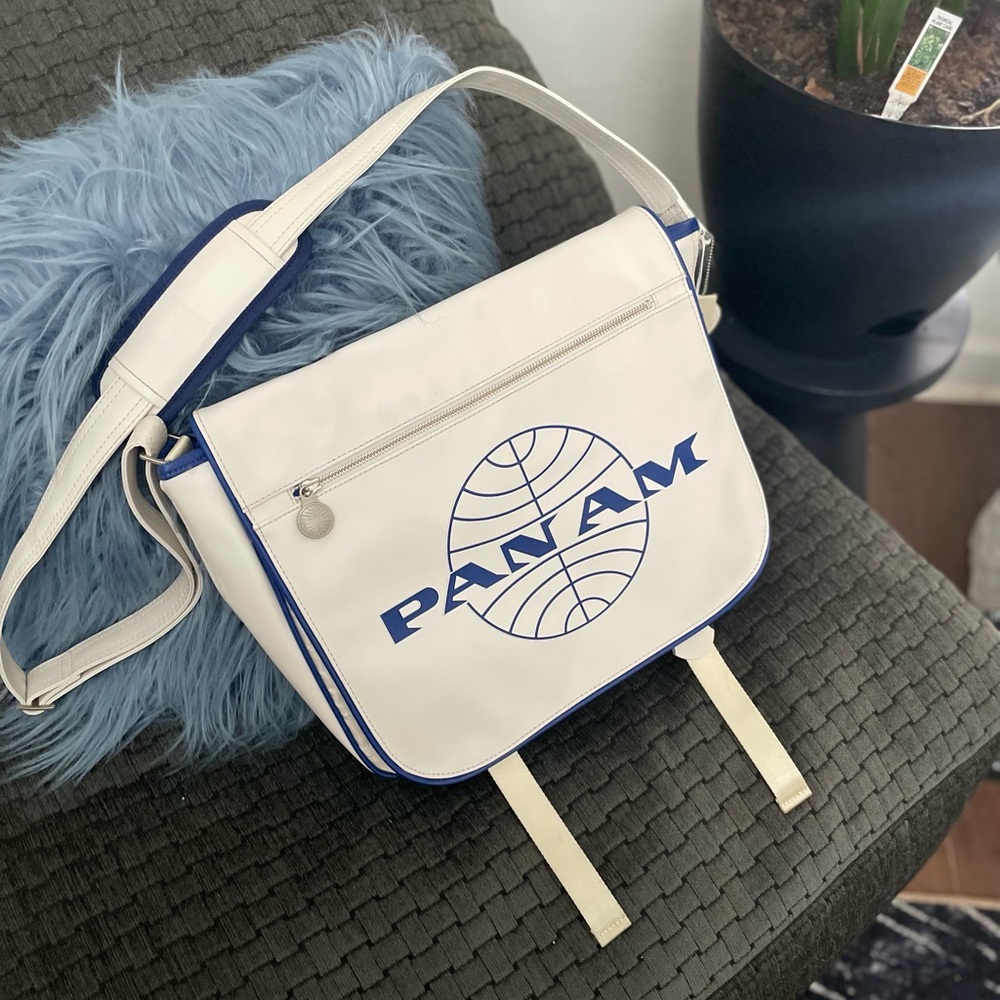 Pan Am White and Blue Messenger Bag